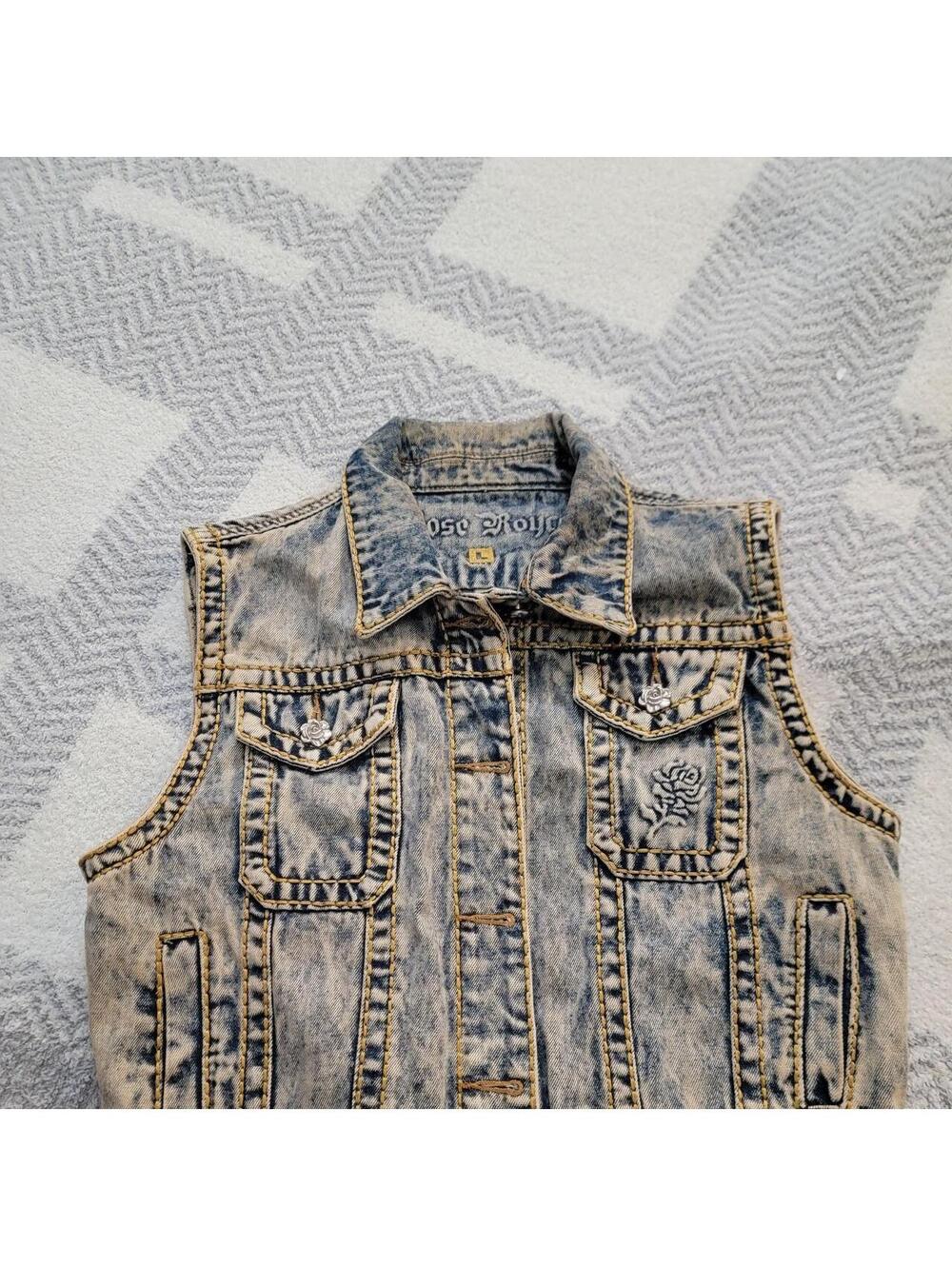 Women's Blue and Multi Gilet